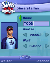 Screenshot: Die Sims Bowling