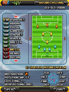 Screenshot: Real Football: Manager Edition 2009